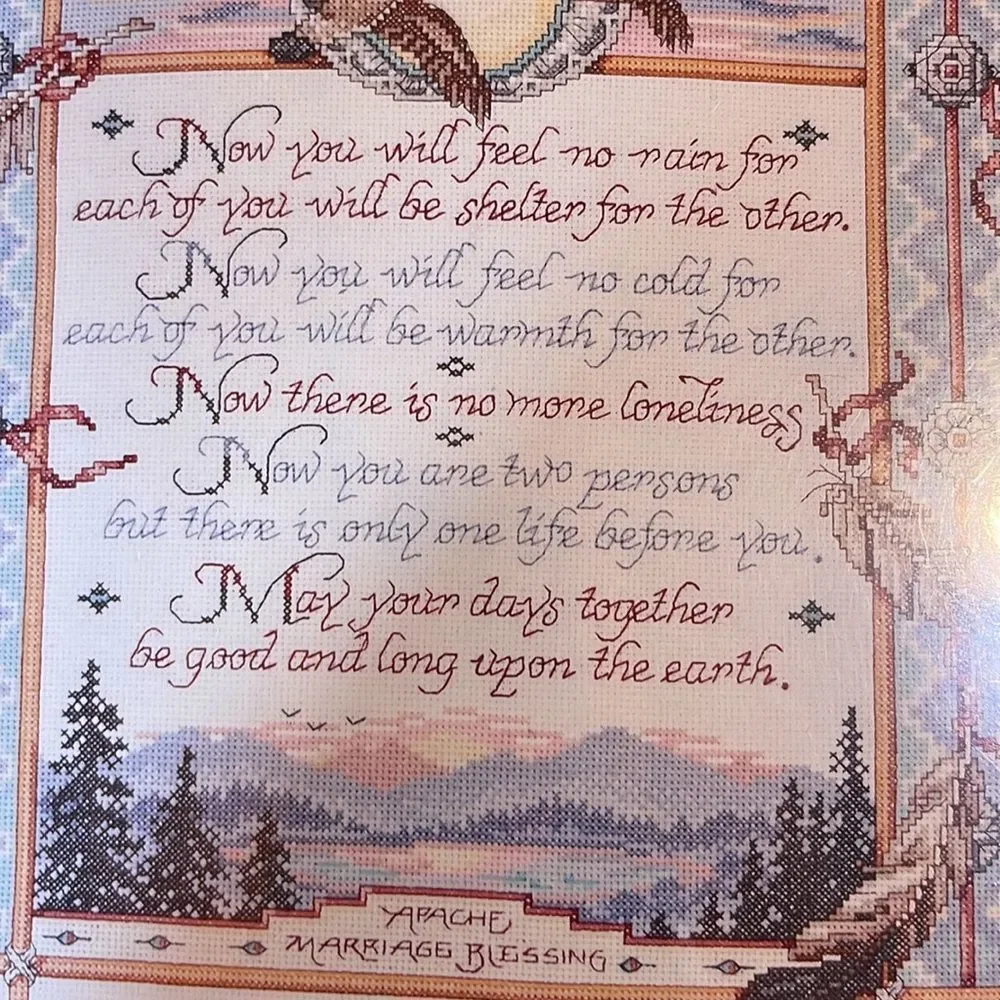 Janlynn Counted Cross Stitch Kit Apache Wedding Blessing #023-0309 NEW